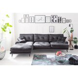 MID.YOU KOTNA SEDEŽNA GARNITURA, žamet antracit | Shoptok.si