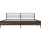  Okvir za krevet boja hrasta 180x200cm konstruirano drvo i metal | shoptok.hr