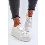 Kesi Women's sneakers on a solid platform, white Amyete