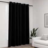  Zavjesa za zamračivanje s prstenima crna 290 x 245 cm | shoptok.hr