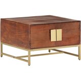  Stolić za kavu boje meda 67 x 67 x 45 cm masivno bagremovo drvo | Eponuda.com