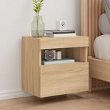 Maison Chic Stenska TV omarica - TV stojalo - Televizijska omarica z LED lučkami sonoma hrast 40x30x40 cm, (21701031) | Shoptok.si