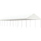 vidaXL Paviljon s streho bel 17,84x4,08x3,22 m polietilen Cene