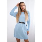 Kesi Sweater with a wide belt blue | shoptok.hr