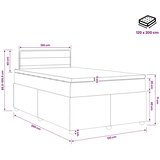  Boxspring krevet s madracem Tamno smeđa 120 x 200 cm Tkanina - Tamno smeđa 120 x 200 cm Dizajn linija | shoptok.hr