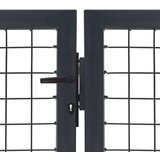  Vrata sa stupovima čelična 350 x 100 cm antracit | shoptok.hr