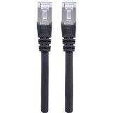 Intellinet 740753 RJ45 omrežni kabel\, Patch kabel CAT 6a S/FTP 1.50 m črna zaščita iz folije\, pletena zaščita\, zaščiten\, brez halogena 1 kos, (20417850) | Shoptok.si