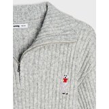 Sinsay Rebrasti half-zip džemper s vezom pudlice | shoptok.hr