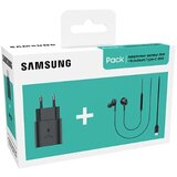 Samsung set punjač i slušalice, crni