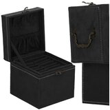 springos kutija za nakit 12 x 12 x 12 cm, crni baršun Cijene