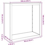  Stalak za drva za ogrjev crni 100 x 40 x 100 cm čelični | shoptok.hr