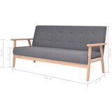  3-dijelni set sofa od tkanine tamnosivi | shoptok.hr