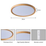  Brilagi-LED plafonsko svetlo RIVO LED/72W/230V 3000–6000K, dekor drveta, fi 50 cm, prigušiva funkcija, daljinski upravljač | Eponuda.com