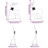 vidaXL LED irvasi 4 pcs Srebrno 45 x 19 x 65 cm tkanina | shoptok.hr