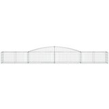  Obokane gabion košare 6 kosa 400x50x40/60 cm pocinkano železo | Shoptok.si