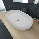 vidaXL luksuzni Keramički Ovalni Umivaonik Bijeli 63 x 42 cm Cijene