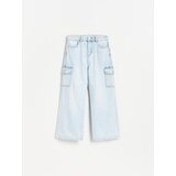 Reserved Wide leg cargo traperice - plava u