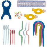 Maaleo set za heklanje i pletenje s 21 iglom i pređom, 58 dijelova | shoptok.hr