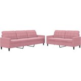  2-dijelni set sofa s jastucima ružičasti baršunasti | Eponuda.com
