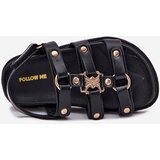 Boto Girls sandals with golden detail black Lunessa | Shoptok.si