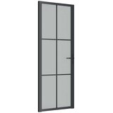  Unutarnja vrata 76 x 201,5 cm crna od mat stakla i aluminija | Eponuda.com