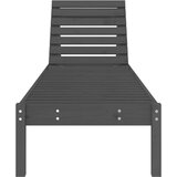 vidaXL Ležalnik 2 kosa siv 199,5x60x74 cm trdna borovina | Shoptok.si