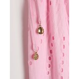Sinsay Pamučna midi haljina s ažurnim detaljima | shoptok.hr