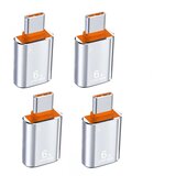 INF Type-C na USB 3.1 OTG adapter 6A, 4 kos, aluminij, hiter prenos Silver, (5000276707) | Shoptok.si