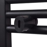 vidaXL kupaonski radijator za ručnike s prečkama ravni crni 480 x 480 mm | shoptok.hr