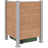  Ograja za koš za smeti Rjava 85 x 85 x 115 cm Aluminij in WPC, (5000241923) | Shoptok.si