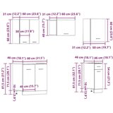  11-dijelni set kuhinjskih ormarića Artisan hrast | shoptok.hr