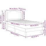  Okvir za krevet s uzglavljem Plava 90 x 190 cm Baršun | shoptok.hr