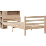 vidaXL Knjižna postelja brez vzmetnice 100x200 cm trdna borovina | Shoptok.si