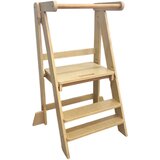Ginger Home Montessori kula sklopiva pomoćna stolica za kuhinju, learning tower od masivnog drva, 51x47x91,5 cm | shoptok.hr