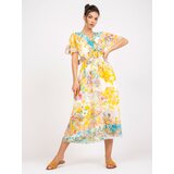 Italy Moda Dress-DHJ-SK-15967-1.01P-White-Yellow | Shoptok.si