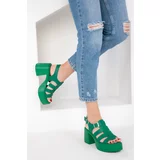 Soho Green Women's Classic Heeled Shoes 18823