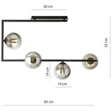  Luster na šipci SOMA 4xE14/10W/230V crna/siva | Eponuda.com