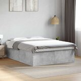  Okvir kreveta boja betona 150x200 cm od konstruiranog drva | shoptok.hr
