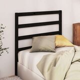  Uzglavlje za krevet crno 106 x 4 x 100 cm od masivne borovine | shoptok.hr