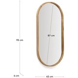 Kave Home Stensko ogledalo z lesenim okvirjem 45x95 cm Magda – | Shoptok.si