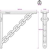  Nosači za zidne police 12 kom. Crna 14.5 x 14.5 x 3 cm Čelik | shoptok.hr