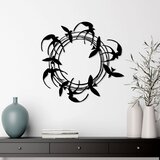 Wallity Zidna dekoracija Spiralne ptice 3, 57 x 55 cm, Crna | Eponuda.ba
