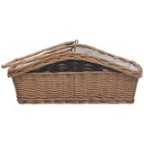  Košara za drva za ogrjev s ručkom 61,5 x 46,5 x 58 cm Smeđa vrba | shoptok.hr