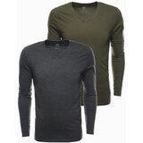 Ombre Men's V-NECK longsleeve set - mix 2 | Shoptok.si