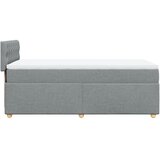 Box spring krevet s madracem svjetlosivi 90x190 cm od tkanine | shoptok.hr