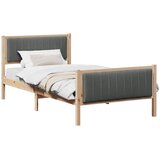  Okvir kreveta smeđe i tamnosivo 100 x 200 cm Masivna borovina | Eponuda.com