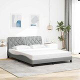 vidaXL Posteljni okvir brez vzmetnice svetlo siv 160x200 cm blago | Shoptok.si