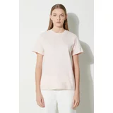New Balance Bombažna kratka majica Jersey Small Logo ženska, roza barva, WT41509OUK