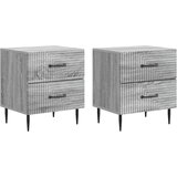  Noćni ormar s ladicama 2 pcs Siva sonoma 43 x 34,5 x 47,5 cm | Eponuda.com