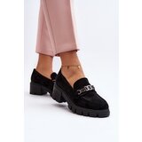 VINCEZA Black Loafers on Chunky Heel Eriella | shoptok.hr